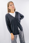 Cardigan lungo con bottoncini