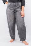 Jeans in puro cotone mom fit con lavaggio vintage