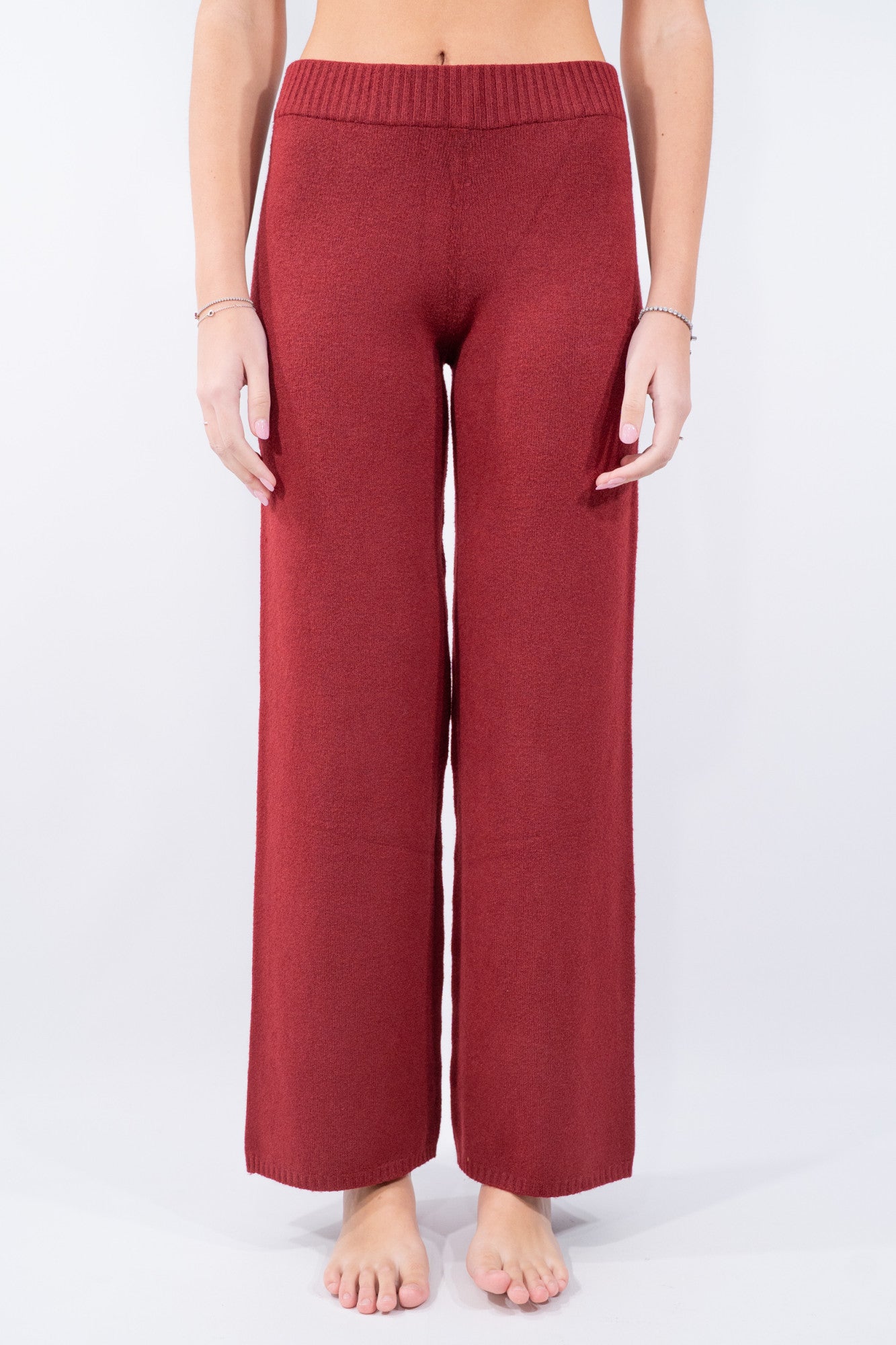 Pantalone in maglia a gamba dritta