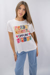 T-shirt con stampa "Perdutamente oppure niente"