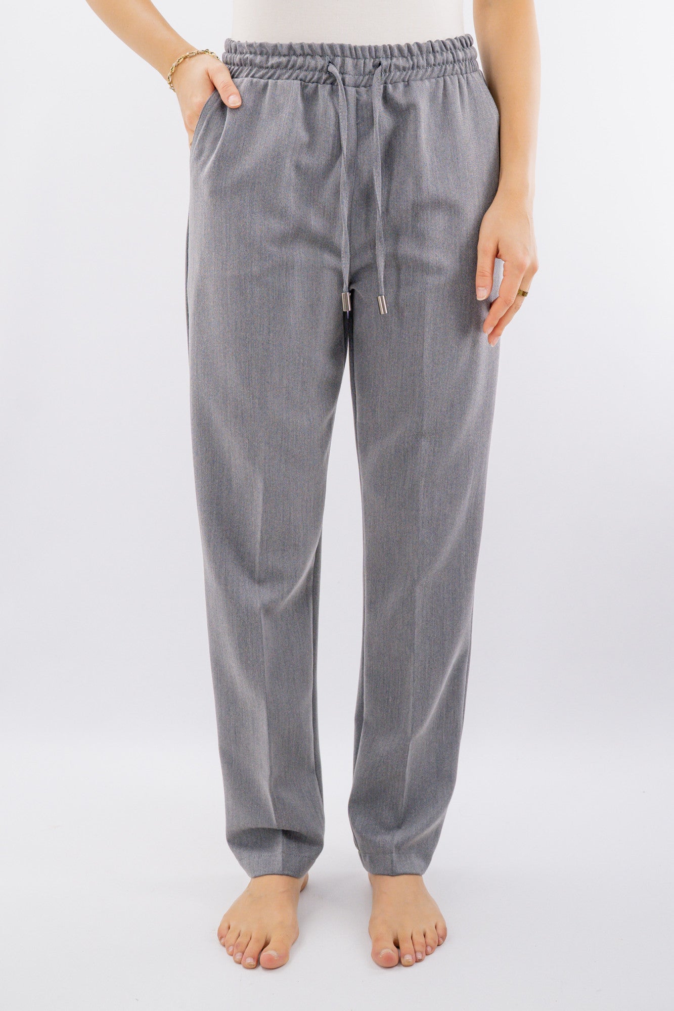 Pantalone elegante con elastico e coulisse