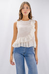 Top con voilant asimmetrico