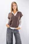 Gilet in maglia con scollo V