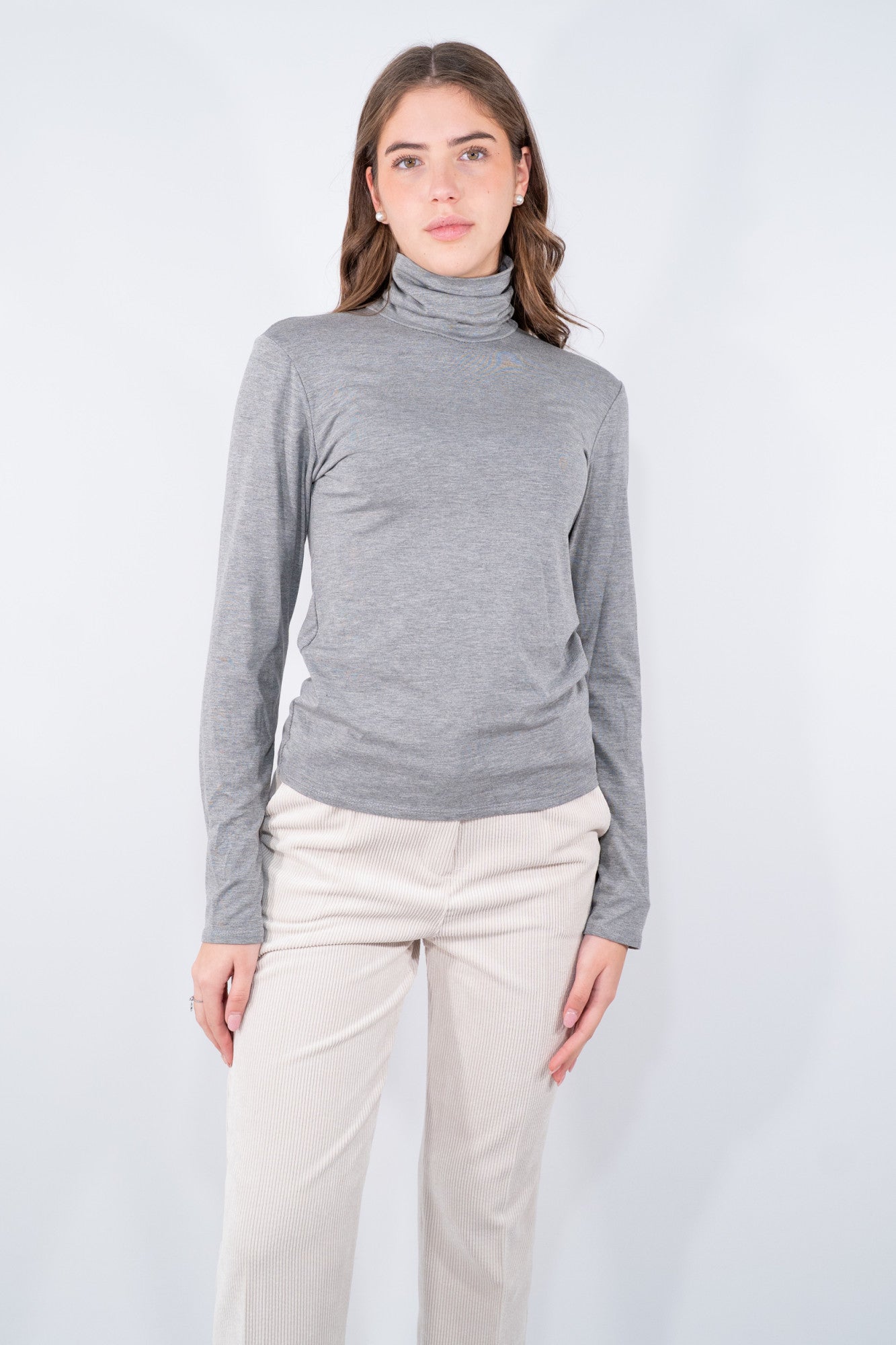 Maglia ciclista a collo alto con manica lunga