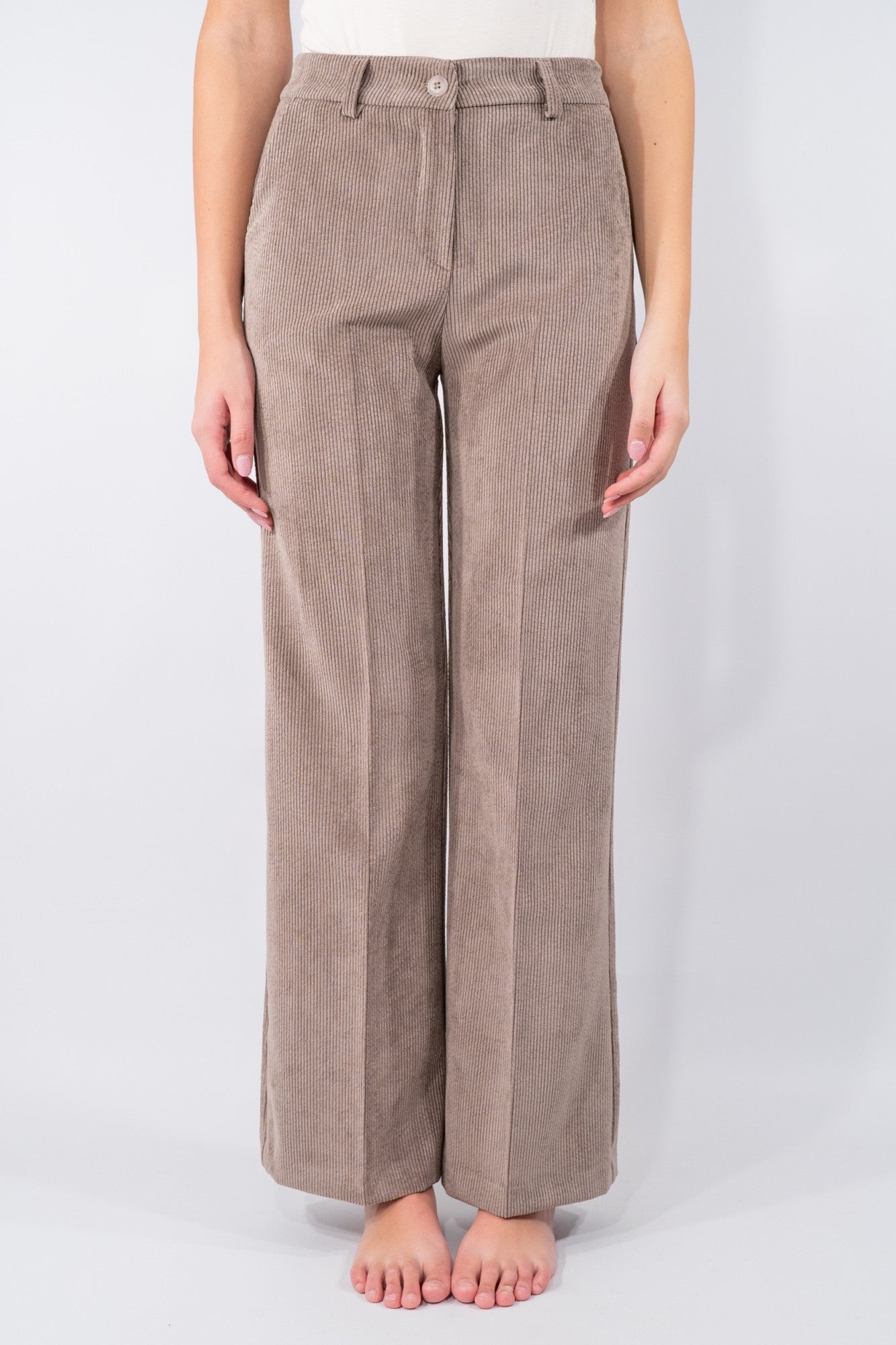 Pantalone palazzo in velluto a coste