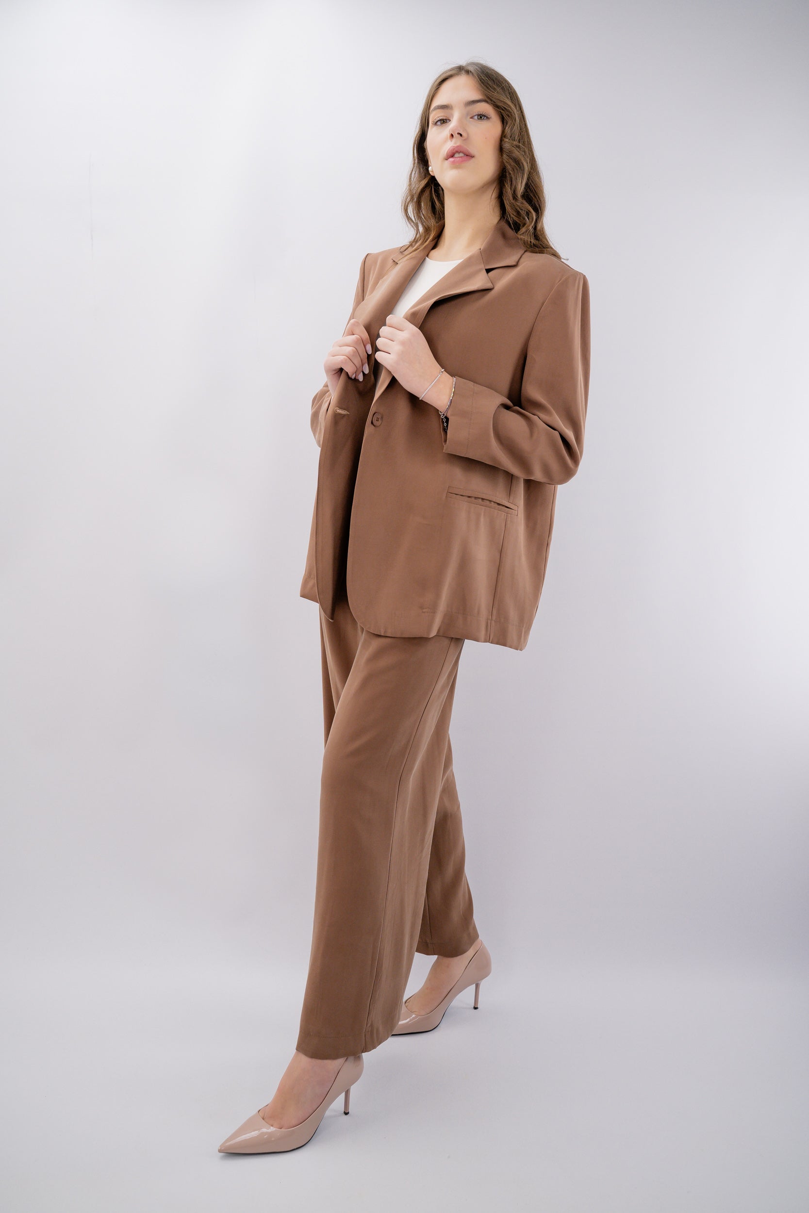Blazer taglio oversize sfoderato
