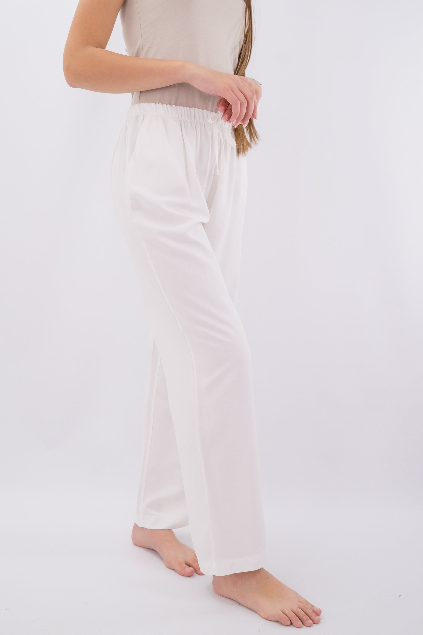 Pantalone a palazzo con vita elasticizzata