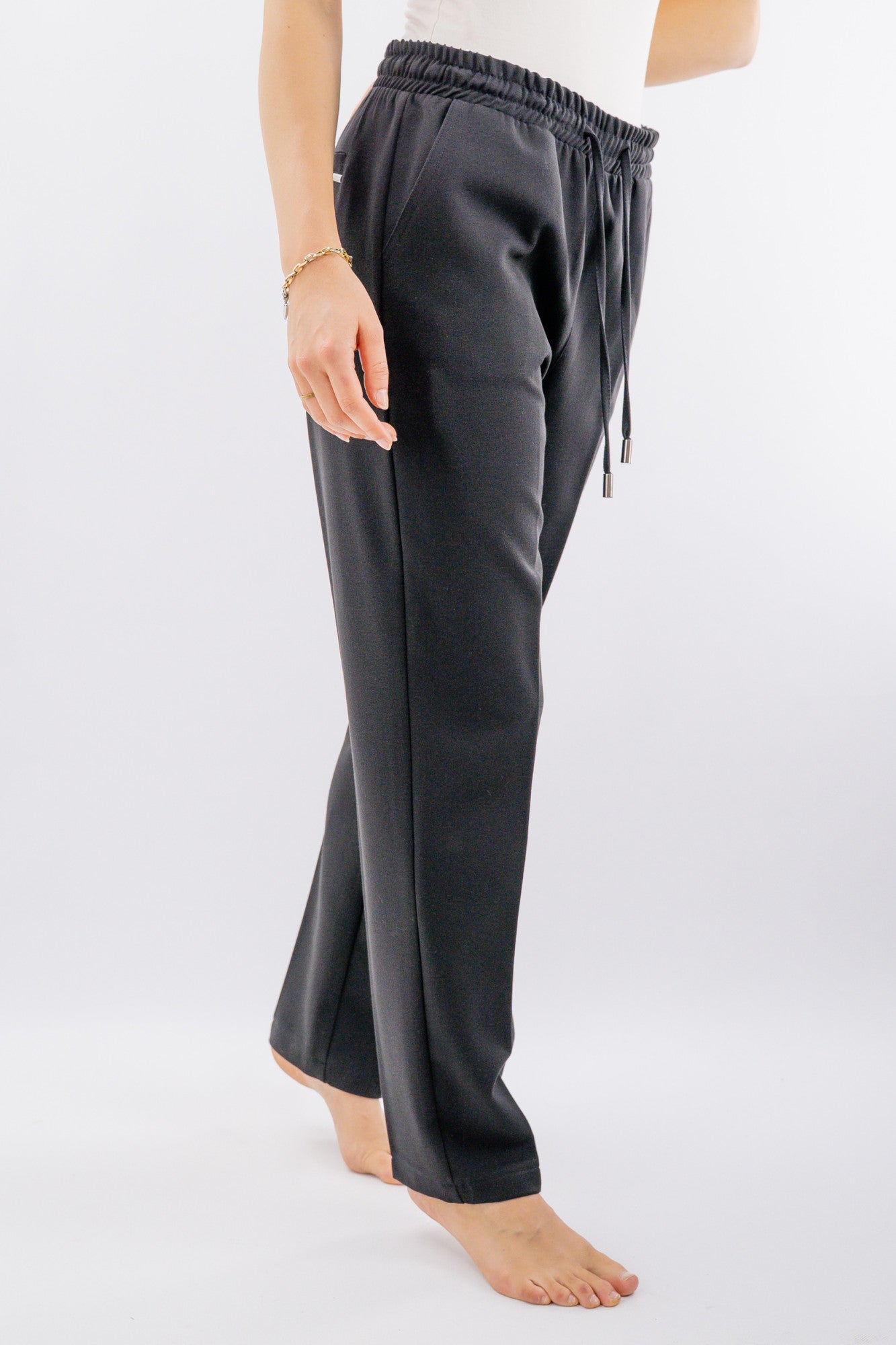Pantalone elegante con elastico e coulisse