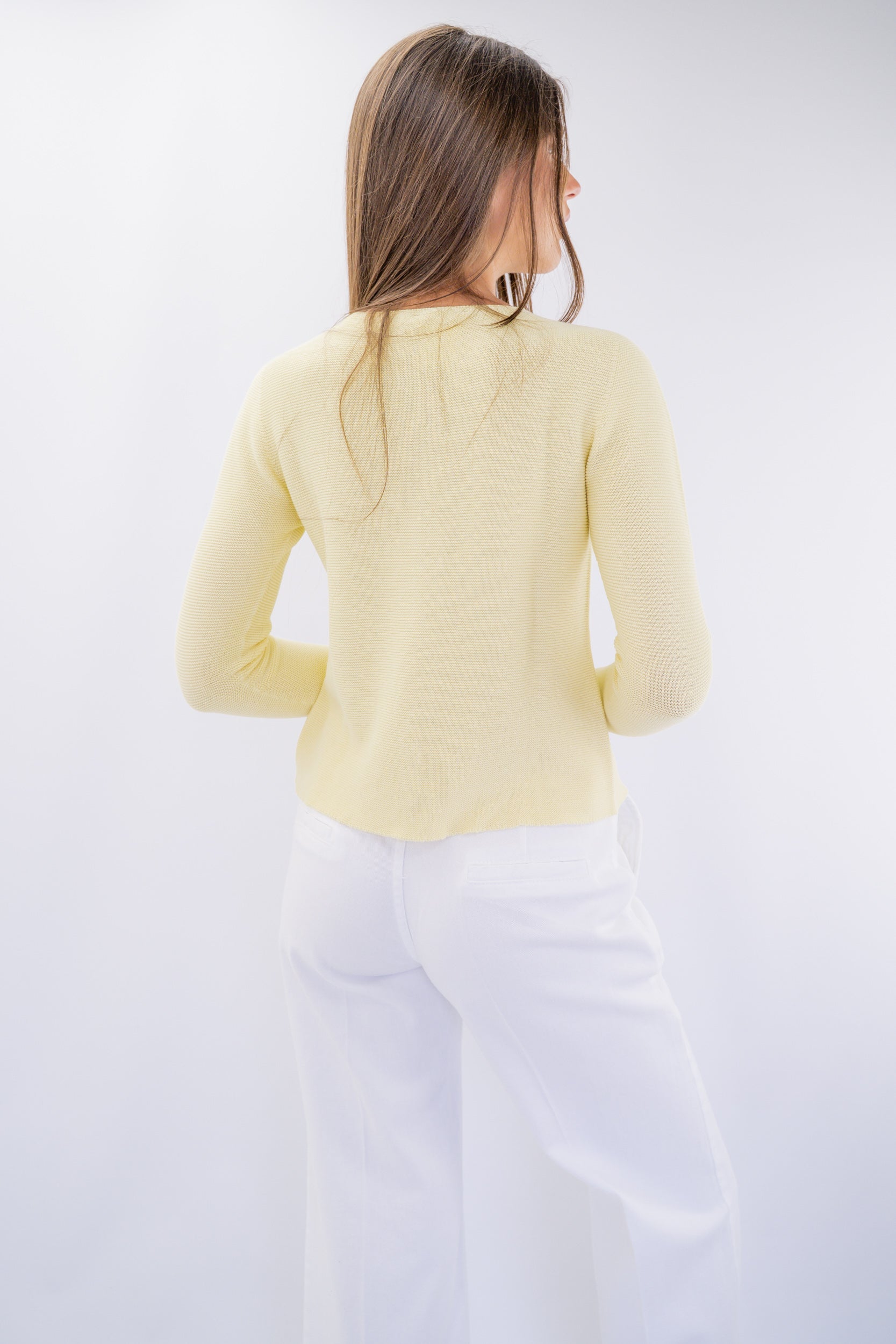 Cardigan cropped in puro cotone